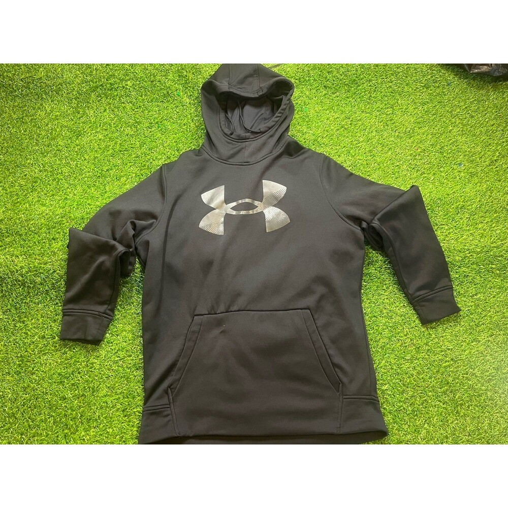 Under Armour, ColdGear, Men’s Medium Black Hoodie Athletic Sweatshirt Pullover